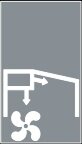 Symbol Belüftung: Vorne (90°)
