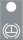 Symbol Bremse an der Antriebswelle (180°)