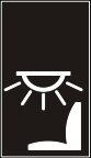 Symbol Dachlampe Fahrerseite (0°)