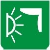 Symbol Dachlampe für den Fahrer (270°)