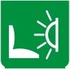 Symbol Dachlampe für den Fahrer (90°)