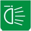 Symbol Dienstlampen (vorn) (180°)