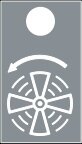 Symbol Einstellbare Belüftung (0°)