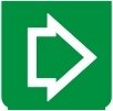 Symbol Fahrtrichtungsanzeiger (0°)