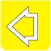 Symbol Fahrtrichtungsanzeiger (270°)
