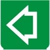 Symbol Fahrtrichtungsanzeiger (270°)