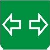 Symbol Fahrtrichtungsanzeiger (90°)