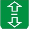 Symbol Fahrtrichtungsanzeiger I (90°)