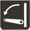 Symbol Felsschacht (oben) (270°)