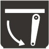 Symbol Felsschacht (oben) (180°)