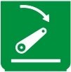 Symbol Felsschacht (unten) (0°)
