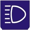 Symbol Fernlicht (0°)