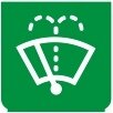 Symbol Frontscheibenwischer + Scheibenwaschanlage (0°)