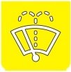 Symbol Frontscheibenwischer + Scheibenwaschanlage (0°)