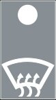 Symbol Frontscheibenheizung (0°)