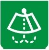 Symbol Frontscheibenwischer + Scheibenwaschanlage (180°)