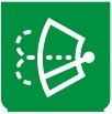 Symbol Frontscheibenwischer + Scheibenwaschanlage (270°)