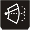 Symbol Frontscheibenwischer + Scheibenwaschanlage (90°)
