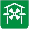 Symbol Gebläse (Dach) (0°)