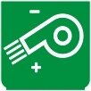 Symbol Gebläse (einstellen) (180°)