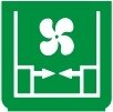 Symbol Gebläse : Passagiere (0°)