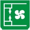 Symbol Gebläse : Passagiere (90°)