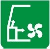 Symbol Gebläse : vorne (0°)