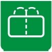 Symbol Heckscheibenwaschanlage (0°)