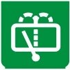 Symbol Heckscheibenwischer + Scheibenwaschanlage (0°)
