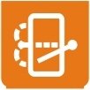 Symbol Heckscheibenwischer + Scheibenwaschanlage (270°)