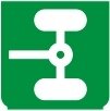 Symbol Hinterachse auskuppeln (0°)