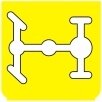 Symbol Hintere Längsdifferentialsperre (0°)