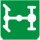 Symbol Hintere Längsdifferentialsperre (0°)