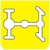 Symbol Hintere Längsdifferentialsperre (180°)
