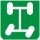 Symbol Hinterräder richtungsabhängig (0°)