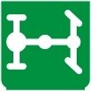 Symbol Hintere Längsdifferentialsperre (180°)