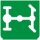 Symbol Hintere Längsdifferentialsperre (180°)
