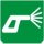 Symbol Hochdruck-Spritzen (0°)