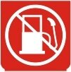 Symbol Kraftstofftank leer (0°)