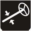 Symbol Lenkradschloss (0°)