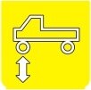 Symbol Lift der Vorderachse (0°)
