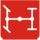 Symbol Längsdifferentialsperre (0°)