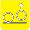 Symbol Nachlaufachse: oben (0°)