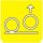 Symbol Nachlaufachse: oben (0°)