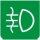 Symbol Nebelschlussleuchten (0°)