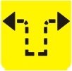 Symbol Notfall-Lenkung (0°)
