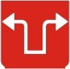 Symbol Notfall-Lenkung (0°)