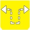 Symbol Notfall-Lenkung (0°)