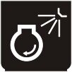 Symbol Orange Hintergrundbeleuchtung (0°)