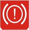 Symbol Probleme mit dem Bremssystem (0°)
